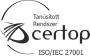 Az MSZ ISO/IEC 27001 Információbiztonság Irányítási Rendszer szabvány szerinti működés bevezetésével olyan nemzetközileg elismert szabályrendszer szerinti működést valósítunk meg, amely által a szervezetünk által kezelt információkat bizonyítottan, tanúsítottan fokozott biztonsági intézkedések mentén kezeljük. logo