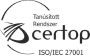 Az MSZ ISO/IEC 27001 Információbiztonság Irányítási Rendszer szabvány szerinti működés bevezetésével olyan nemzetközileg elismert szabályrendszer szerinti működést valósítunk meg, amely által a szervezetünk által kezelt információkat bizonyítottan, tanúsítottan fokozott biztonsági intézkedések mentén kezeljük. logo